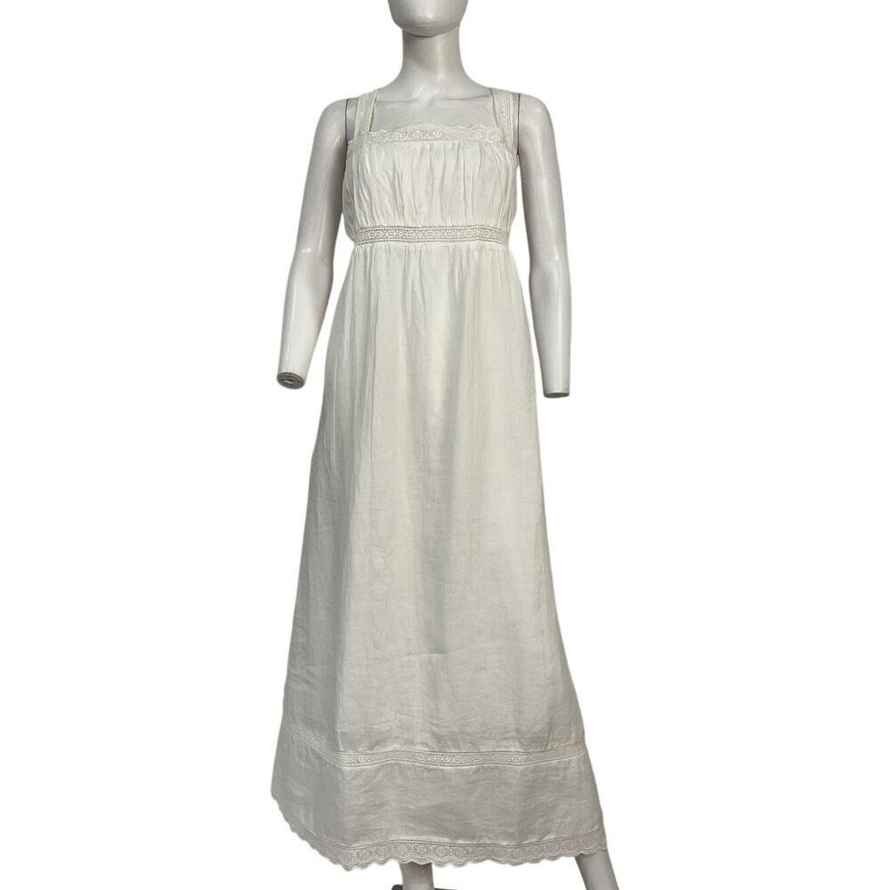 The Posse Lace Trimmed White Grace Maxi Dress Size XL NWT - Picture 2 of 4
